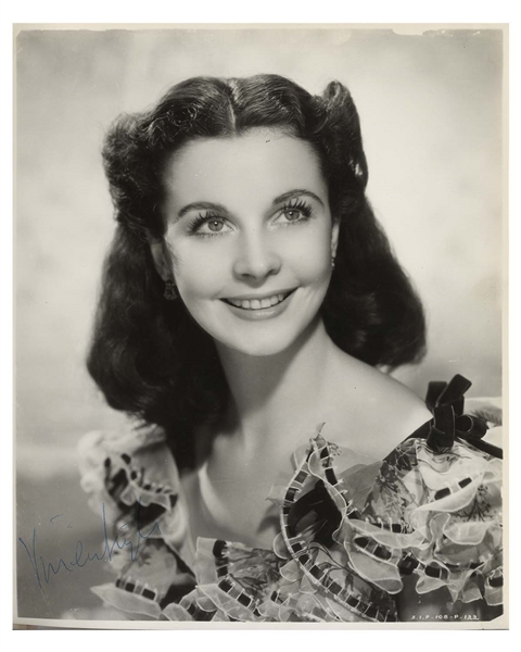 Vivien Leigh Signed Photo as Scarlett O'Hara in ''Gone With the Wind'' -- Photo Measures 7.75'' x 9.5''